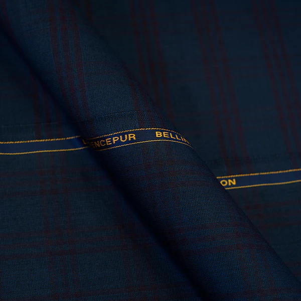 Fabric - Bellini Peacock Blue Checks